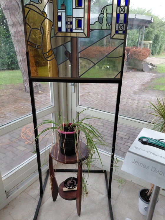 Image 1 of UNIQUE! Stained glass window by Joost Swarte