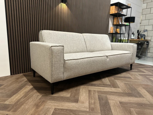 Graues Mustersofa in neuwertigem Zustand, 220 x 88 cm