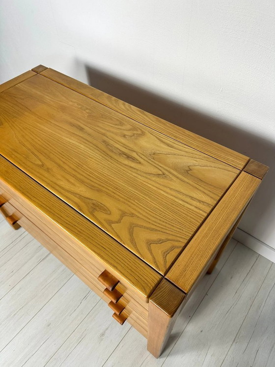Image 1 of Vintage ladekast van iepenhout van Maison Regain, Franse mid-century modern stijl, jaren 60.