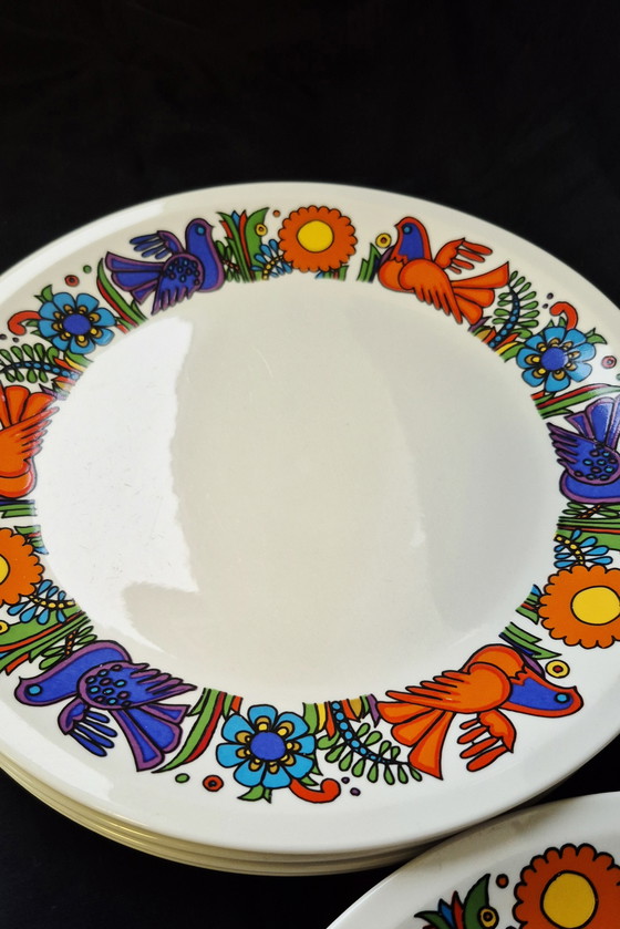 Image 1 of 8 platos llanos Acapulco Villeroy & Boch, grandes, 24 cm