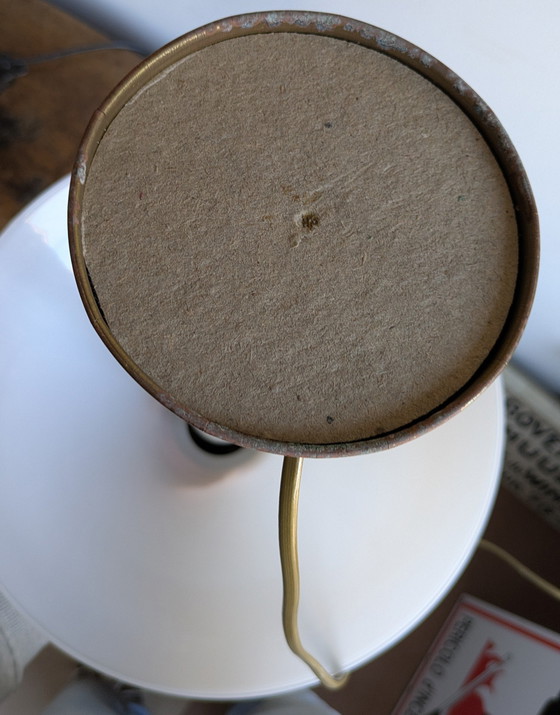 Image 1 of Lampada da tavolo Art Déco in ottone opalino