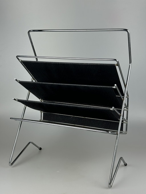 60s 70s newspaper holder newspaper rack metal plastic space age