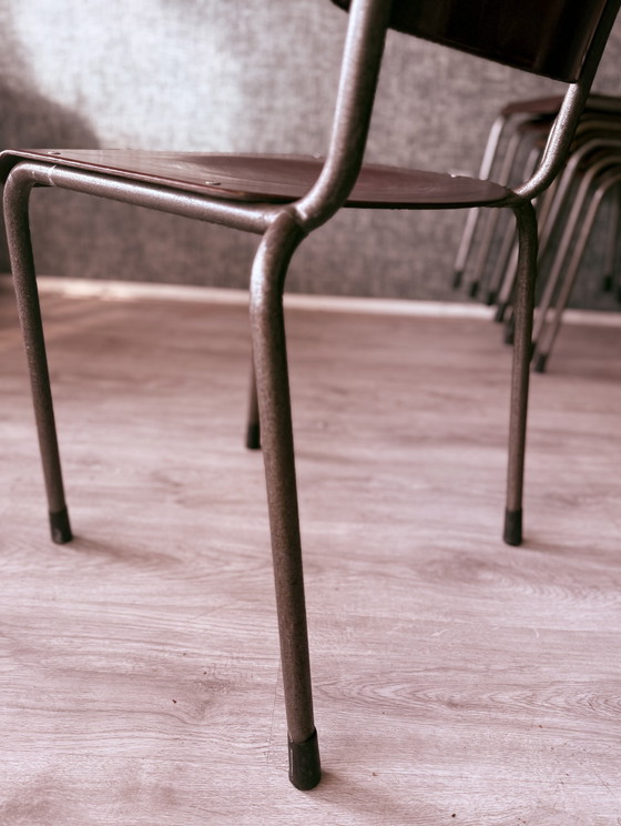 Image 1 of 6x Gispen ‘TU Delft’ 106 Chairs Pagholz, Netherlands, 1950s