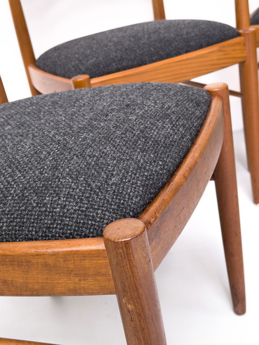 Chaises de salle à manger danoises en teck par H. W. Klein pour Bramin, 1960s, Set of 6