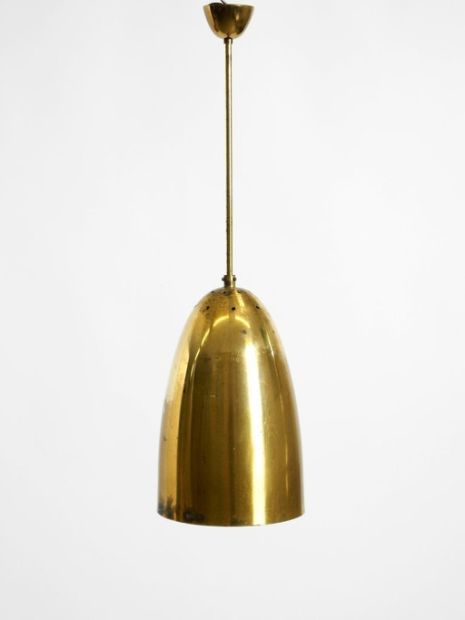 Beautiful height-adjustable original Mid Century Modern brass pendant lamp