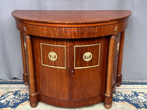 Empire style sideboard. Mahogany. Gilded bronze decoration. (photo 7 of 7)
