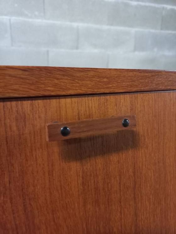 Cabinet with drop-down door, Wood, Brass, Brown (photo 5 of 6)