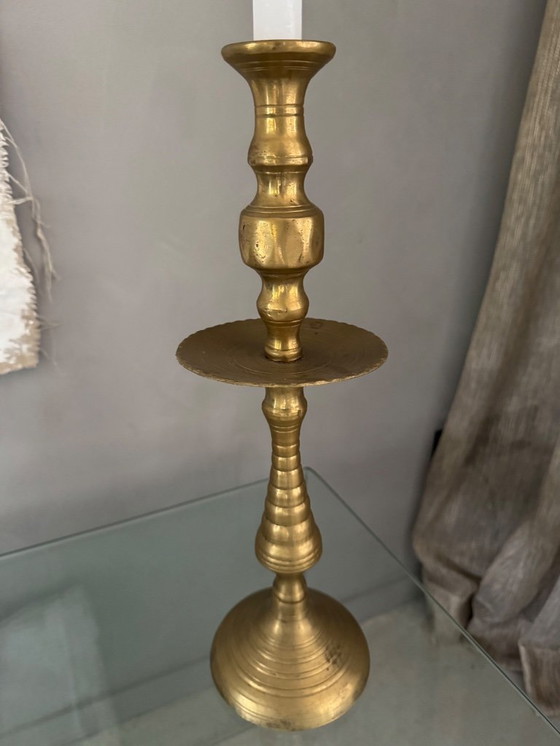 Image 1 of Candelabro marroquí de cobre pesado hecho a mano en Marrakech