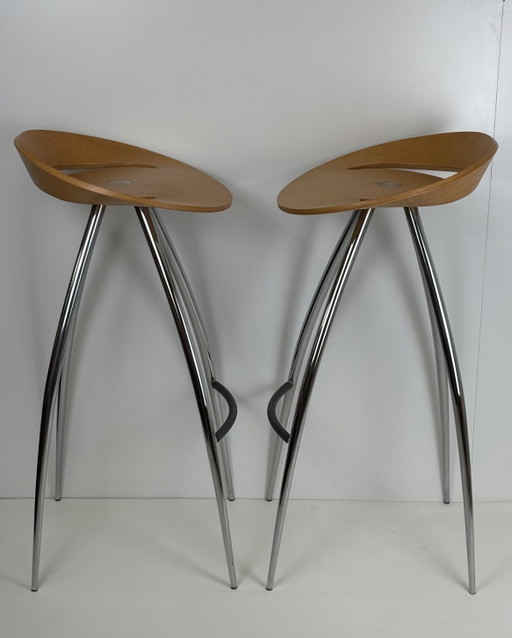 Vintage Magis Lyra set of bar stools Design Group Italia
