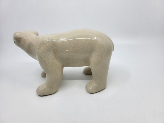 Ours Polaire L&V Ceram En Céramique Craquelée Style Art Deco France – Objets déco, Ceramic (photo 4 of 11)