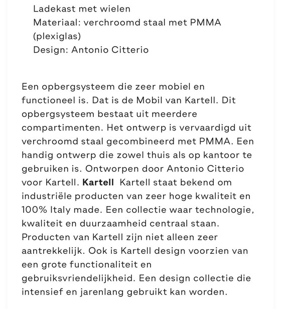 Image 1 of Kartell Mobil chest of drawers