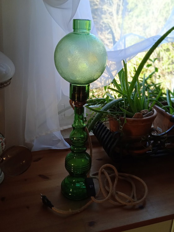 Image 1 of Cevin-Lampe aus grünem Glas in Murano Stil lamp in green glas