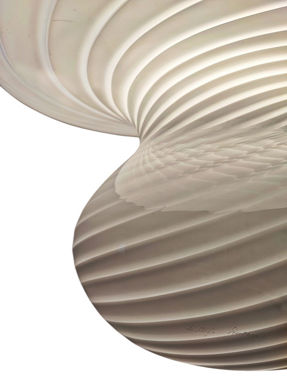 Image 1 of Lampada a forma di fungo XL a spirale di De Majo Murano, anni '70