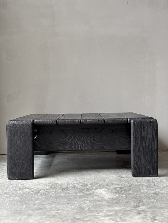 Image 1 of Black wooden coffee table - sleek and robust design