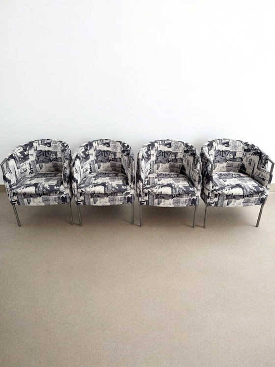 Image 1 of 4x Rolf Benz luxe eetkamer stoelen. Afdrukken New York