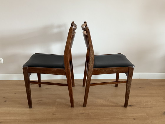 Image 1 of Quattro sedie vintage di design danese (in legno e similpelle)