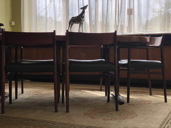Image 1 of Danish Vintage design dining table + 6 chairs
