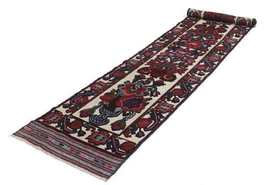 Image 1 of Afghan Kelim Deco Art Handwoven New Rug 350 x 78 cm