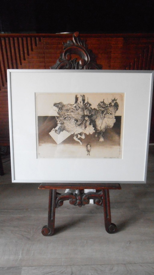 Originalzeichnung – Signiert unten rechts – Auflage 1/20. 1984