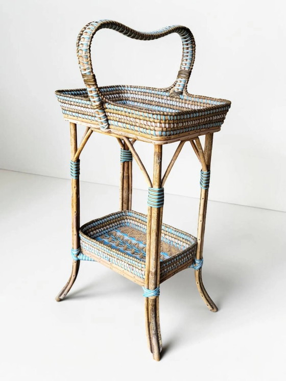 Rattan Servierwagen, Napoleon III – Wicker, Bamboo, Art Deco (photo 8 of 8)