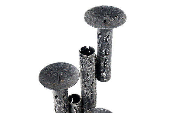 Image 1 of Large Brutalist Floor Candlestick