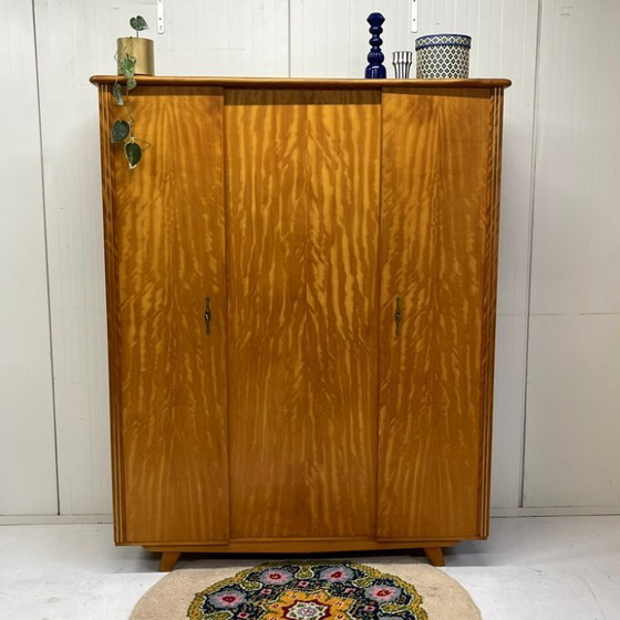 Image 1 of Sleek vintage mid-century 3D wardrobe, detachable with hanging and shelving