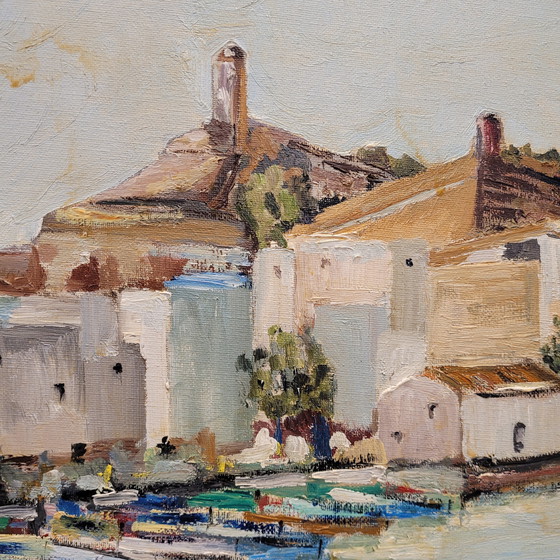 Image 1 of Óleo Sobre Tabla “Puerto De Ibiza” Francisco Giralt, 1986 – España