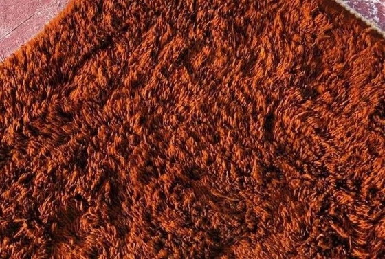 Moroccan Berber rug orange terracotta 300x200 cm – plain handmade rug – Rugs & carpets, Wool, Cotton, Bohemian (photo 4 of 6)