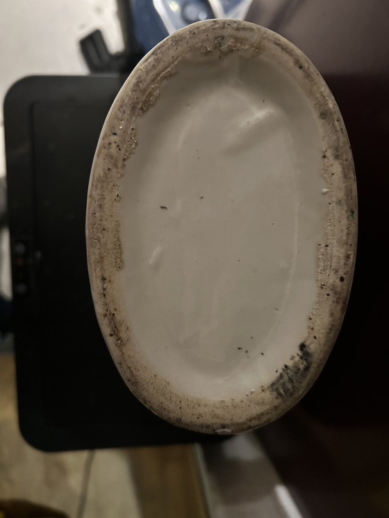 Image 1 of Porseleinen Vaas met bloemmotief in Qing-dynastie stijl 28cm