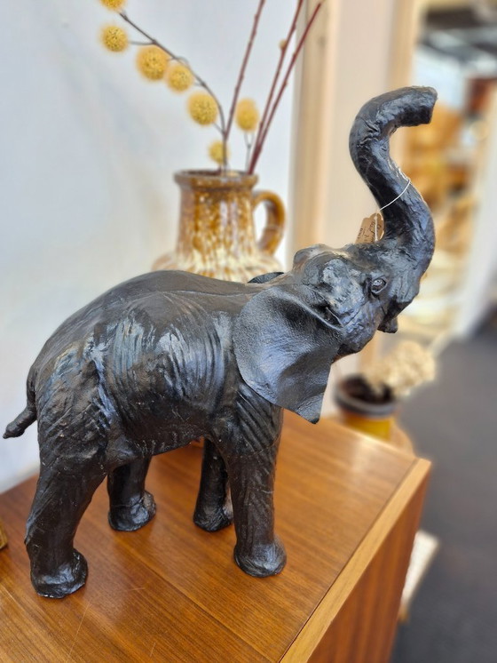 Image 1 of Vintage leather elephant 70s