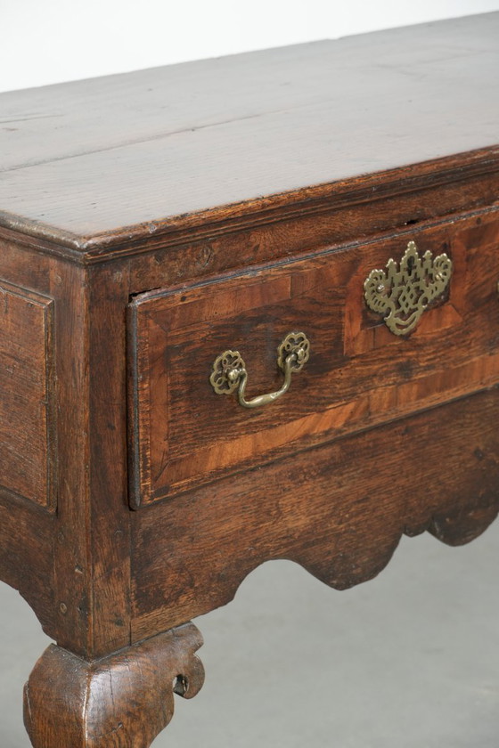 Image 1 of Large antique English oak sideboard from the 18th century