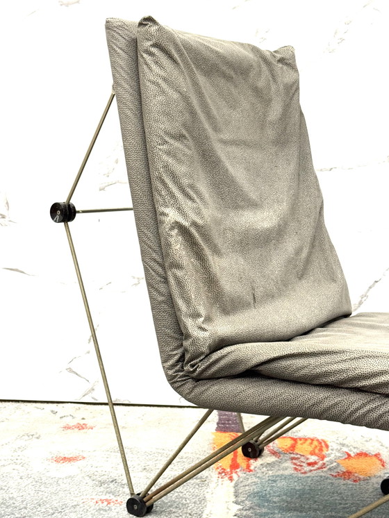 Image 1 of Lounge Chair Armchair Geometric Design Postmodern Modern 1980's