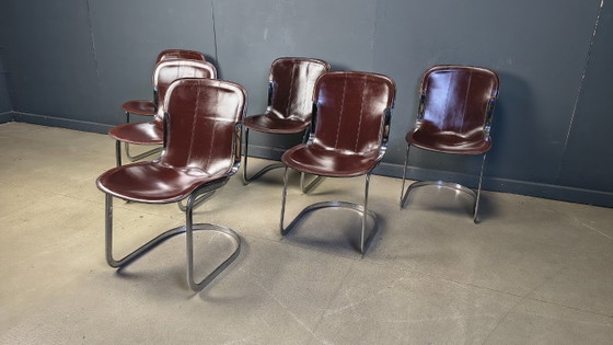 Image 1 of Vintage dining chairs by Cidue set of 6, 1970s