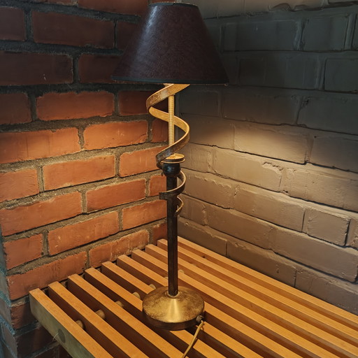 Vintage Italian A.M. Luce table lamp – Sculptural spiral design – 58 cm – tafellampen, Metal