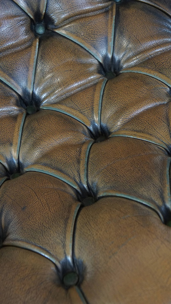 Image 1 of Green Vintage Chesterfield Armchair