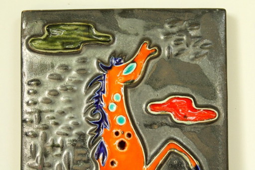 Ruscha Keramik Wandpaneel – „Pferd“ (1960er/70er Jahre) – wanddecoratie, Ceramic (photo 2 of 11)