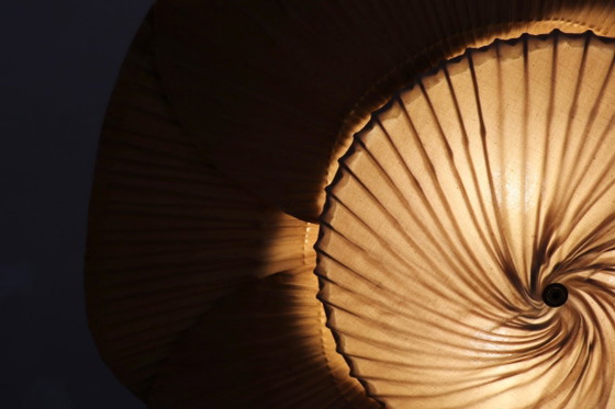Image 1 of Uchiwa Hana II kroonluchter van Ingo Maurer voor Design M, jaren 70.