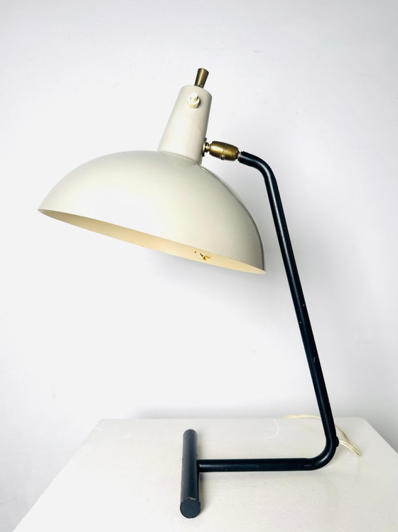 Model 601 ‘The Director’ table lamp by ANVIA Nederland, the Netherlands, 1950s, Aluminium, Black (photo 6 of 7)