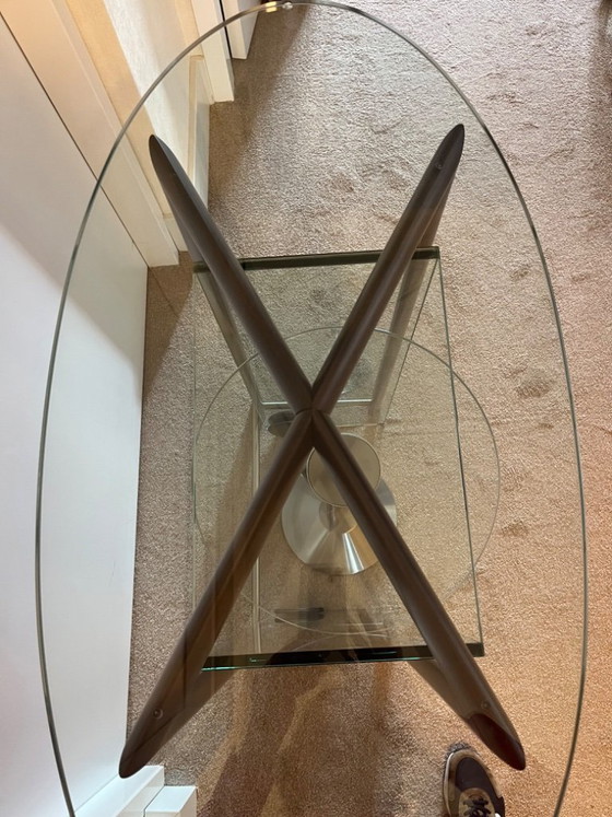 Image 1 of 1991 Fontana Arte , Design Daniella Puppa, set van 3 glazen tafels