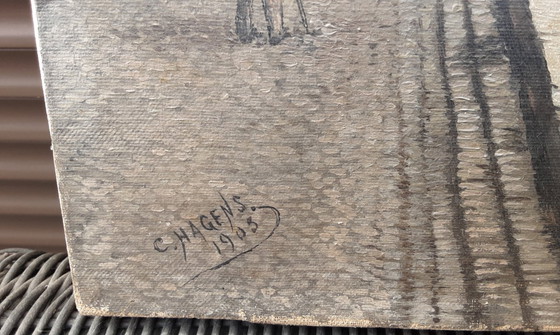 Image 1 of Charles Hagens , óleo sobre lienzo , 1905 , Lovaina