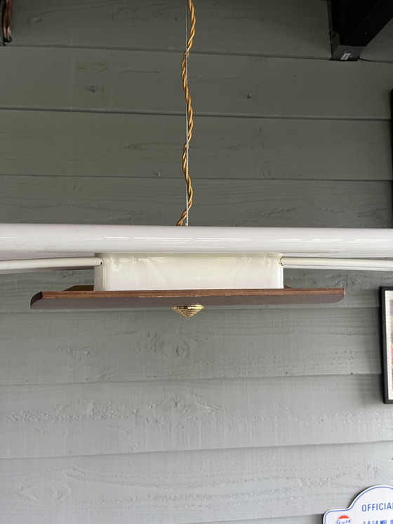 Image 1 of Vintage Hollywood regency style fluorescent tube lamp