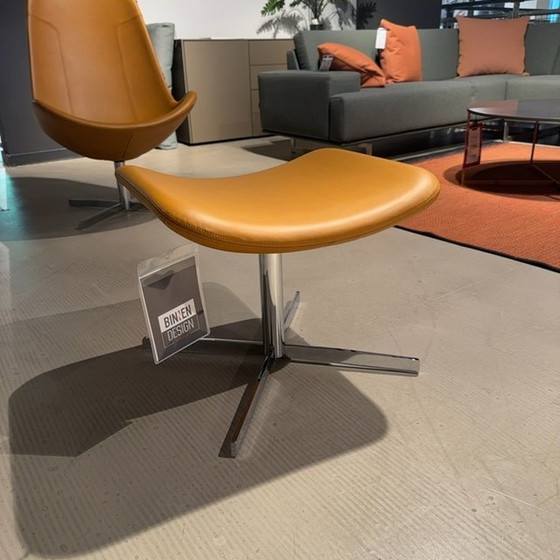 Image 1 of Gelderland 7400 swivel armchair with footstool