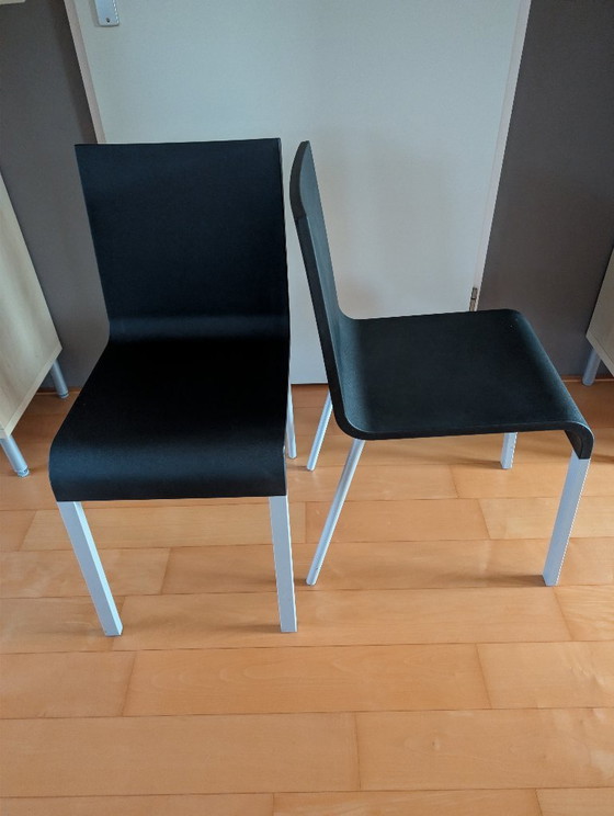 2x Sedia Vitra 03 Maarten van Severen Antracite, Sedie da pranzo, Metallo, Plastica, Nero (foto 2 di 5)