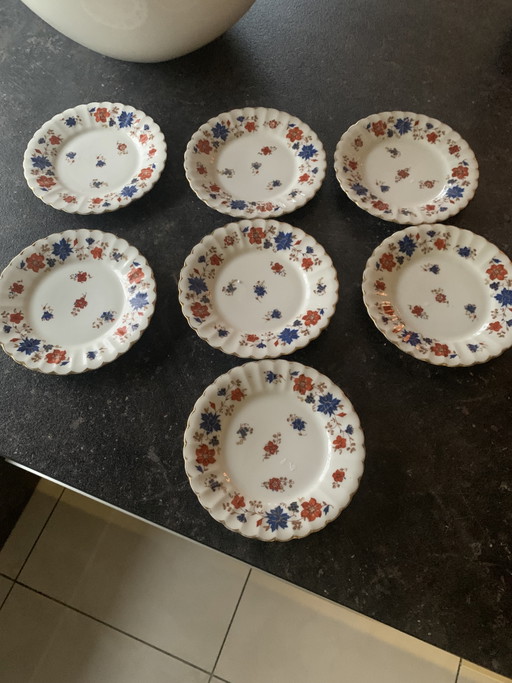 6 bordjes en 1 groot bord 