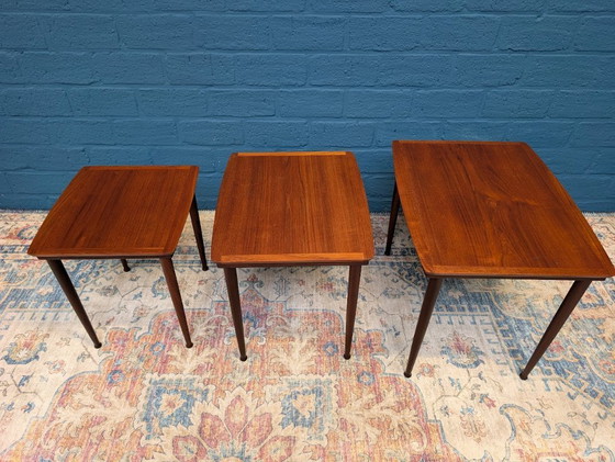 Image 1 of Tavolini vintage | mimiset, Jørgen Aakjær Jørgensen per Møbelintarsia, anni '60