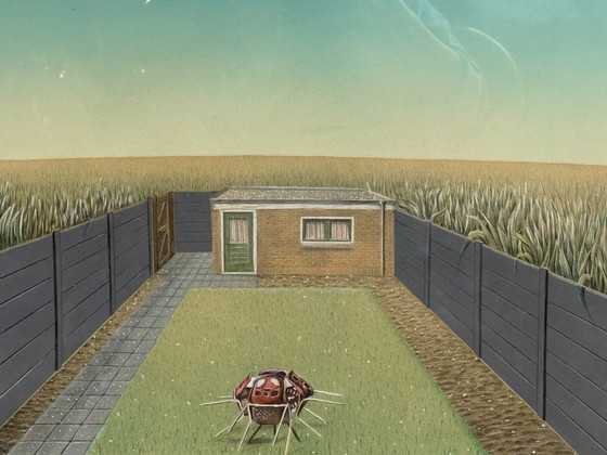 Image 1 of Réclamation (Début) par M. Bollen, technique mixte (aérographe et dessin), Europe occidentale, fin du XXe siècle.