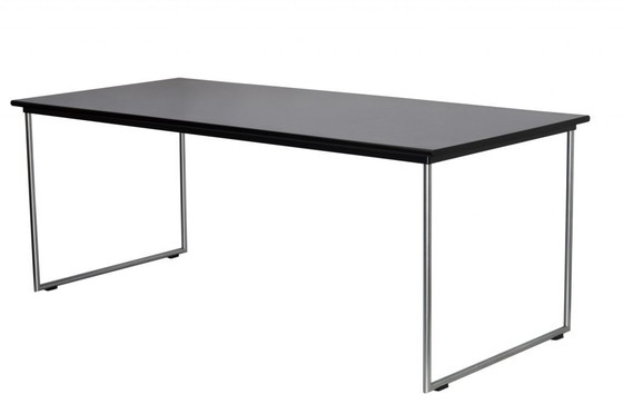 Image 1 of Gispen Gs 1296 - Table - Aluminum Frame - Black Top