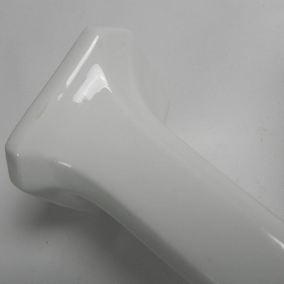 Image 1 of Porseleinen Art Deco wandlamp met opaline kap, jaren 30