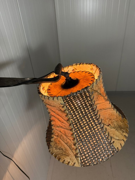 Image 1 of Brutalistische smeedijzeren wandlamp 1960-70's