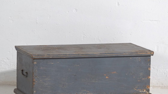 Piccolo baule blu antico (c.1920) #35 – Armadi contenitori, Rustic (photo 3 of 28)